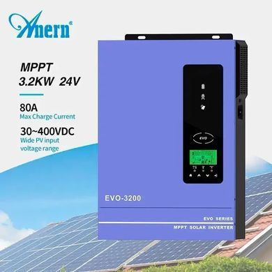 Комплект Гібридний інвертор Anern AN-SCI-EVO-3200 + LiFePO4 акумулятор 24V100AH Anern Lithium Batt BV-001278 фото