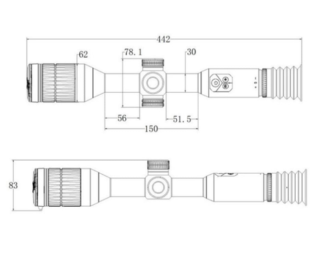 Прибор ночного видения HikMicro ALPEX A50T (HM-TR3D-50Q/WV-A50T) + ИК Фонарь