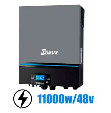 Гибридный инвертор orbus axpert max e 11k-48-230: 11квт, 48/230v, mppt мощностью -11000 вт