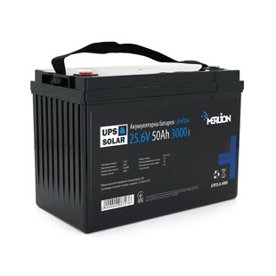 Літій-залізо-фосфатний акумулятор Merlion LiFePO4 25.6 V 50 AH, (325x170x230), 3000 циклів