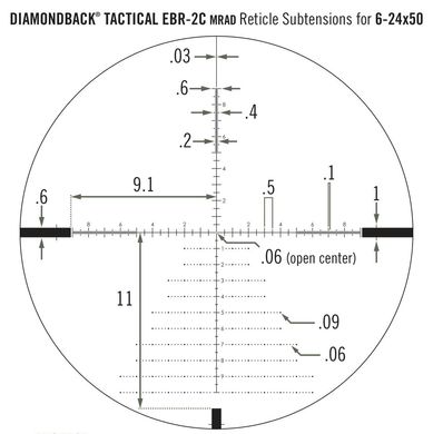 Прилад оптичний Vortex Diamondback Tactical FFP 6-24x50 EBR-2C MRAD (DBK-10029)