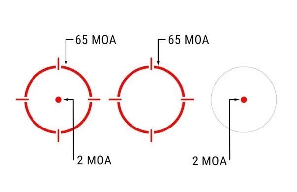 Прилад коліматорний Holosun HS510С точка 2 MOA + коло 65 МОА HRI-15920048 фото