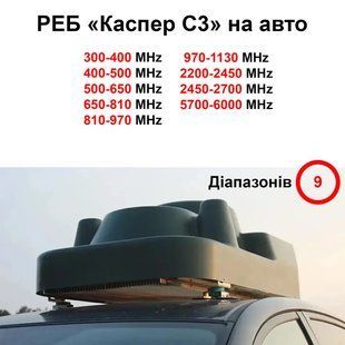 Купольний РЕБ на авто &laquo;Каспер C3&raquo; на 9 діапазонів (300МГц - 1130МГц; 2.4G; 5.8G) BV-001942 фото