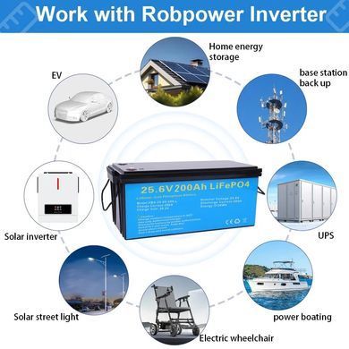 Акумулятор Daxtromn LiFePO4 25.6V/200AH, 5120W*h (літій-залізо-фосфатний акумулятор для ДБЖ (UPS)) BV-002217 фото