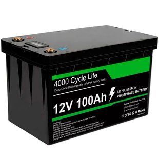 Акумулятор Fenix Power LiFePO4 12V/100AH, 100A (1280W*h) (літій-залізо-фосфатний акумулятор для ДБЖ (UPS)) HRBV-001249 фото