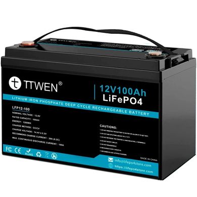 Акумулятор TTWEN LiFePO4 12V/100AH, 100A
