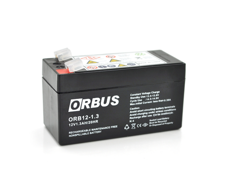 Акумуляторна батарея ORBUS ORB1213 AGM 12 V 1,3 Ah (98 х 44 х 53 (59)) 0.525 kg Q20/450