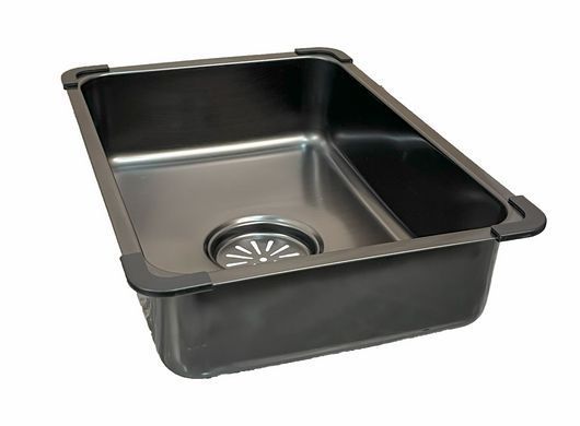 Кухонна мийка з нержавіючої сталі Kroner Platinum Handmade SP7545HB NanoBlack BV-001718 фото