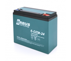 Акумуляторна батарея ORBUS 6-DZM-24 AGM 12 V 24 Ah (180 x76x167) 6.5 kg Q5/360