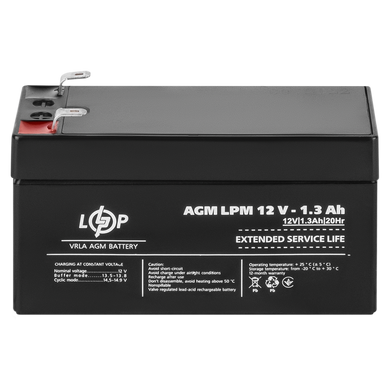 Акумулятор кислотний AGM LogicPower LPM 12 — 1,3 AH