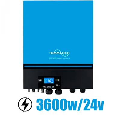 Гібридний інвертор TOMMATECH 3.6kW HV 24V MPPT(120-450) 80A потужністю - 3600 Вт