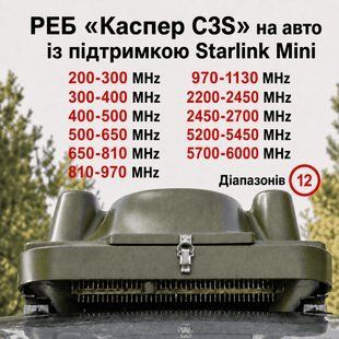 Купольний РЕБ на авто &laquo;Каспер C3S&raquo; на 12 діапазонів (200МГц - 1300МГц; 2.4G; 5.2G; 5.8G) BV-002503 фото