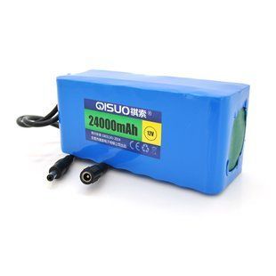 Аккумуляторная батарея литиевая QiSuo 12V 24A с элементами Li-ion 18650, DC5.5x2.1, (153x57x68mm) HRUG-26114 фото