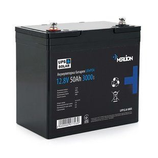 Літій-залізо-фосфатний акумулятор Merlion LiFePO4 12.8 V 50 AH (4S1P/BMS-50A), (229x138x205), 3000 циклів HRUG-7723 фото