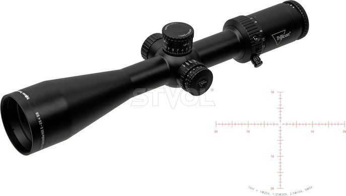 Прилад оптичний TRIJICON Tenmile HX 5-25x50 MOA Crosshair SFP Red HRST-PROD-0110-60RH фото