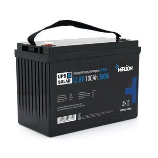 Літій-залізо-фосфатний акумулятор Merlion LiFePO4 12.8 V 100 AH, (330x173x220), 3000 циклів HRUG-6775 фото