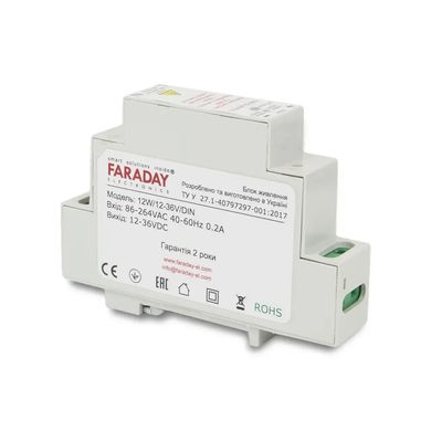 Блок питания Faraday Electronics 15W/36-60V/DIN для крепления на DIN рейку