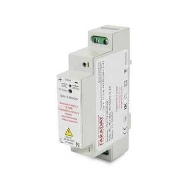 Блок живлення Faraday Electronics 15W/36-60V/DIN для кріплення на DIN рейку