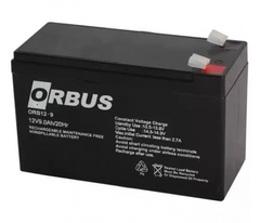 Акумуляторна батарея ORBUS ORB1290 AGM 12 V 9 Ah (151x65x94) 2.40 kg Q10/450