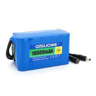 Аккумуляторная батарея литиевая QiSuo 12V 18A с элементами Li-ion 18650, DC5.5x2.1, (125x57x68mm) HRUG-26025 фото