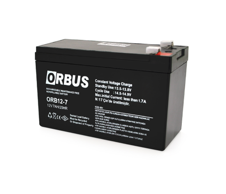 Аккумуляторная батарея ORBUS ORB1270 AGM 12V 7Ah (151 x 65 x 94) 2.0 kg Q10/450