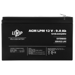 Акумулятор кислотний AGM LogicPower LPM 12 — 9,0 AH