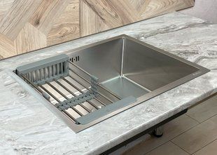 Глубокая кухонная мойка Kroner Handmade Galley SP6045 Brushed Silver BV-001726 фото