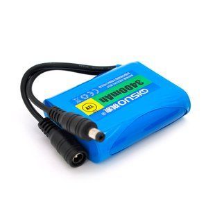Акумуляторна батарея літієва QiSuo 12 V 3.4 A з елементами Li-ion LG 18650, DC5.5x2.1, (56x20x70mm) HRUG-19222 фото