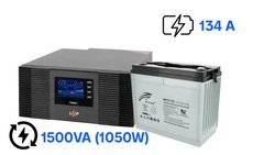 Комплект безперебійного живлення Logicpower LPM-PSW-1500VA (1050W) 12 V + акумулятор AGM RITAR RA12-134
