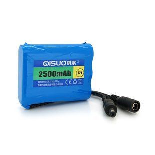 Акумуляторна батарея літієва QiSuo 12 V 2.5 A з елементами Li-ion 18650, DC5.5x2.1, (56x20x70mm) HRUG-19220 фото