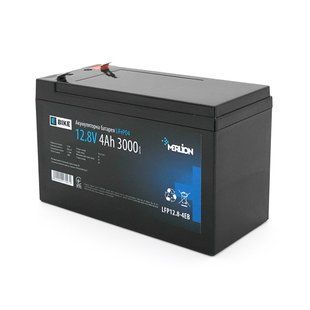 Літій-залізо-фосфатний акумулятор Merlion LiFePO4 12.8 V 4 AH (4S1P/BMS-5A), (151x65x97) для електротранспорту, HRUG-33152 фото