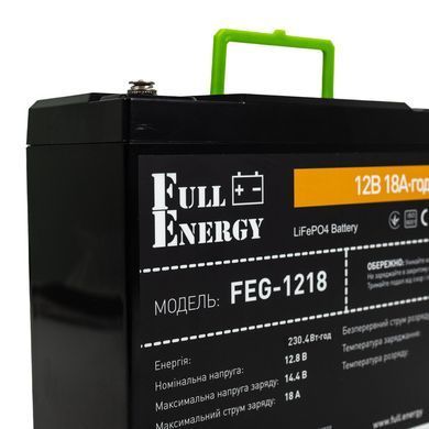 Акумулятор LiFePO4 Full Energy FEG-1218 12.8В 18А&middot;год 230Вт&middot;год для ДБЖ 306201 фото
