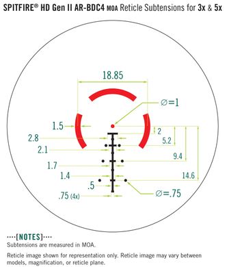 Прилад оптичний Vortex Spitfire 3x Prism II Scope AR-BDC4 Reticle (SPR-300)