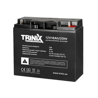 Trinix 12V18Ah/20Hr AGM Акумуляторна батарея 12В 18Аг свинцево-кислотна 44-00036 фото