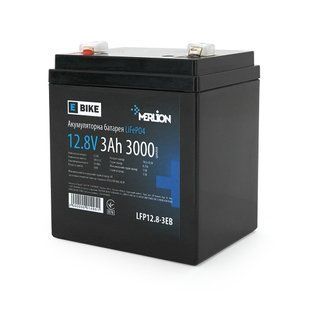 Літій-залізо-фосфатний акумулятор Merlion LiFePO4 12.8 V 3 AH (4S1P/BMS-5A), (90х70х101(107)) для HRUG-33151 фото