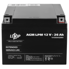 Акумулятор кислотний AGM LogicPower LPM 12 — 26 AH