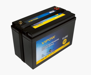 Акумуляторна батарея Vipow LiFePO4 12,8 V 100 Ah з вбудованою ВМS-платою 80A HRUG-17555 фото
