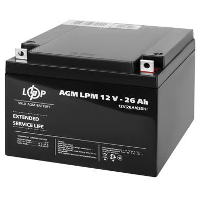 Аккумулятор кислотный AGM LogicPower LPM 12 - 26 AH