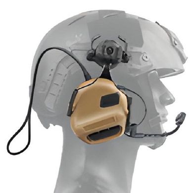 Наушники на шлем с активным шумоподавлением Active Helmet Headset Coyote