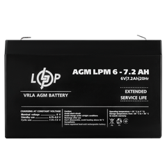 Акумулятор AGM LogicPower LPM 6-7,2 AH