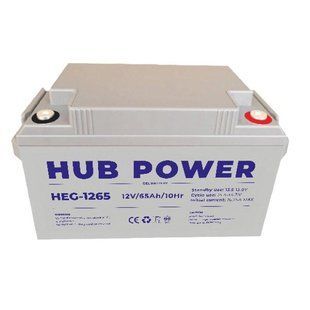 Акумулятор 12В 65 Ач для ДБЖ Hub Power HEG-1265 HRBV-000678 фото