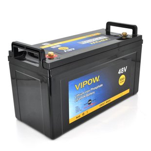 Акумуляторна батарея Vipow LiFePO4 51,2V 30 Ah з вбудованою ВМS-платою 40A, 48 V (550*210*220)