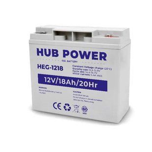 Акумулятор 12В 18 Ач для ДБЖ Hub Power HEG-1218 HRBV-000679 фото