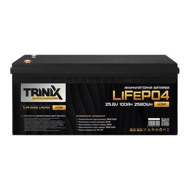 Акумуляторна батарея літій-залізо-фосфатна 25.6В 100Аг Trinix TLFP-24100 Ultra LiFePO4 TR-44-00087 фото