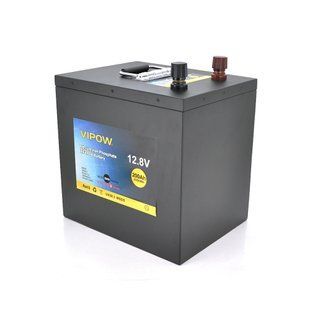 Акумуляторна батарея Vipow LiFePO4 12,8 V 200 Ah з вбудованою ВМS-платою 100A (230*340*300) HRUG-21281 фото