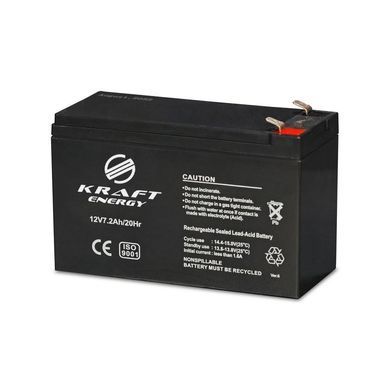 Комплект Kraft: джерело безперебійного живлення PSU-1203LED(P) і акумуляторна батарея 12В 7.2Аг TR-41-00040-44-00054 фото