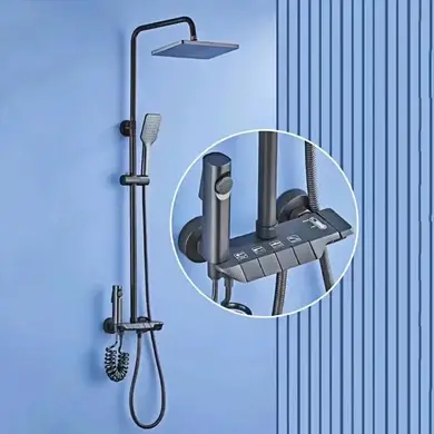 Купити Багатофункціональна душова система Piano Rain Brushed Silver в Одесі