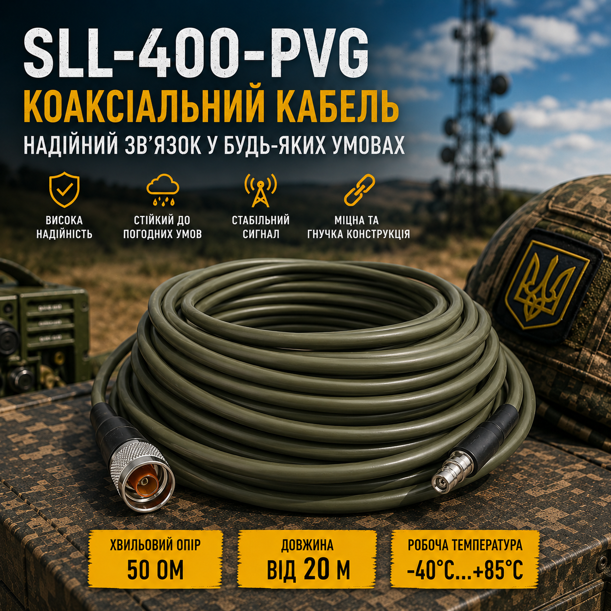 коаксіальний кабель SLL-400-PVG
