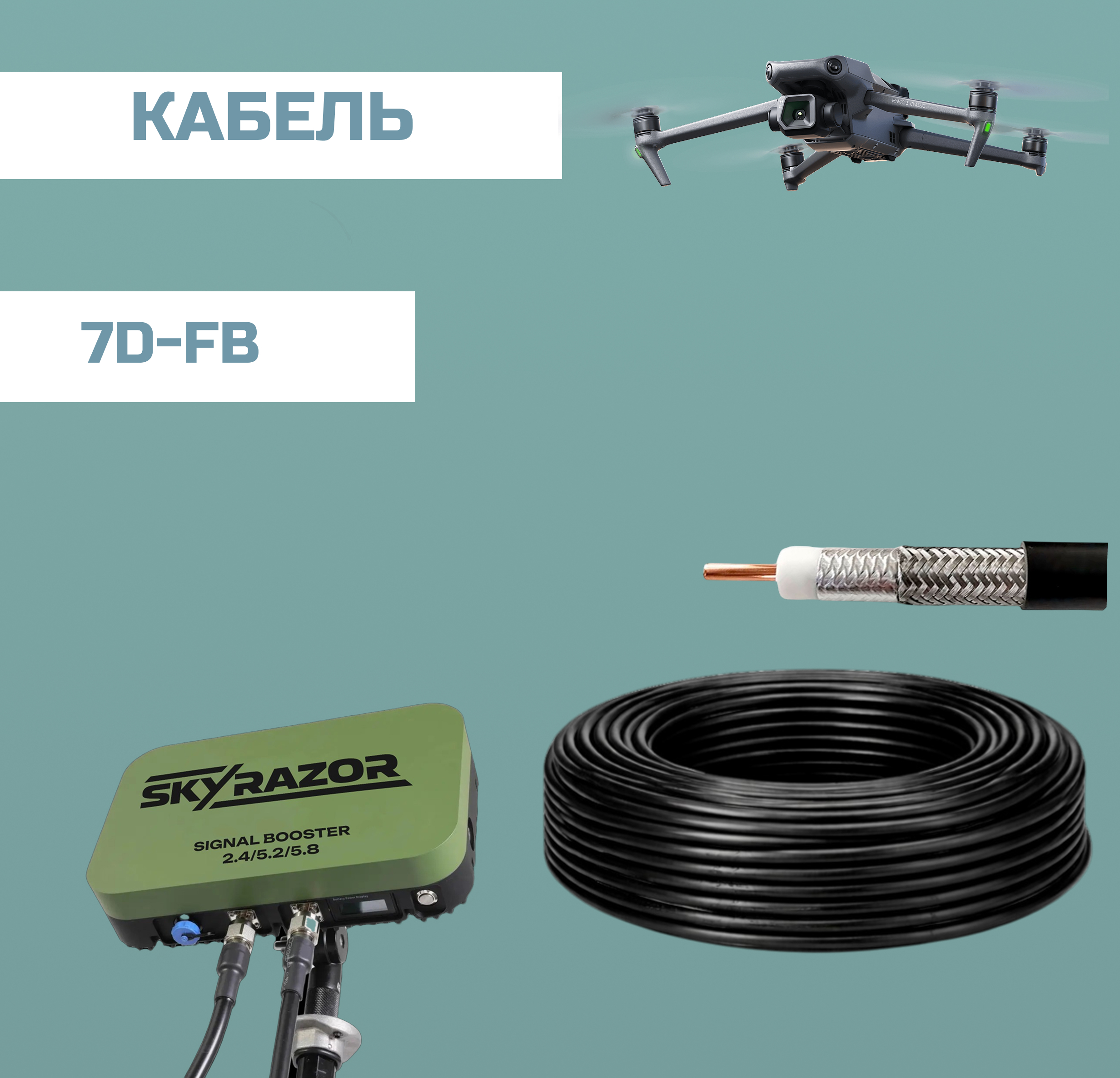  кабель для антени-підсилювача сигналу